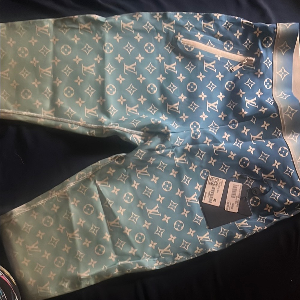Louis Vuitton Blue Monogram Leggings